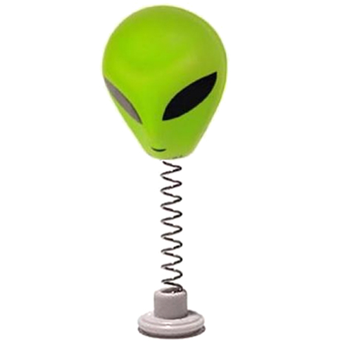 HappyBalls Green Alien Antenna Topper / Desktop Bobble Buddy